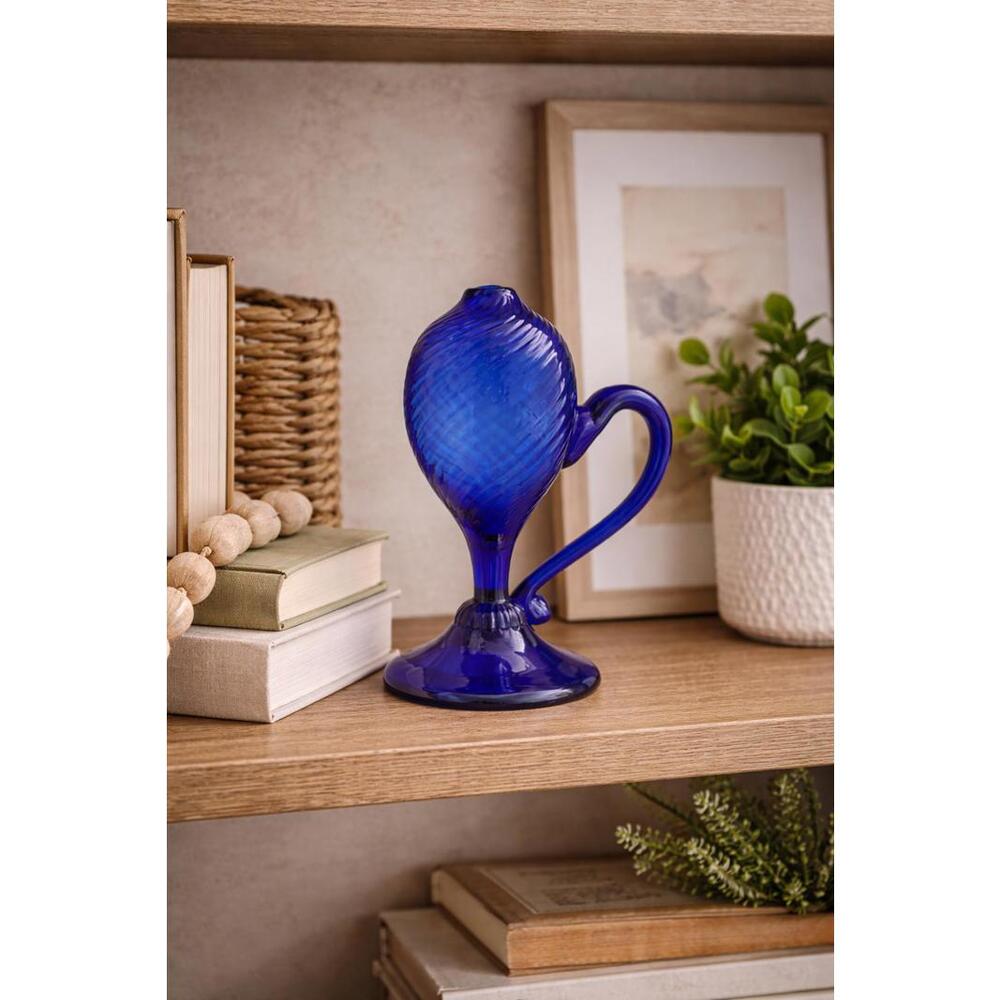 Vintage Handblown Jamestown Glasshouse Courting Lamp - Modern Replica